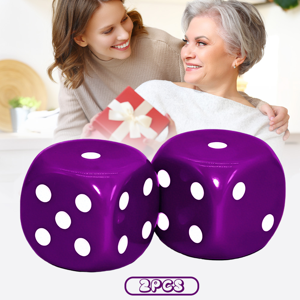 Party Games Groups - 2 dados morados grandes para juegos
