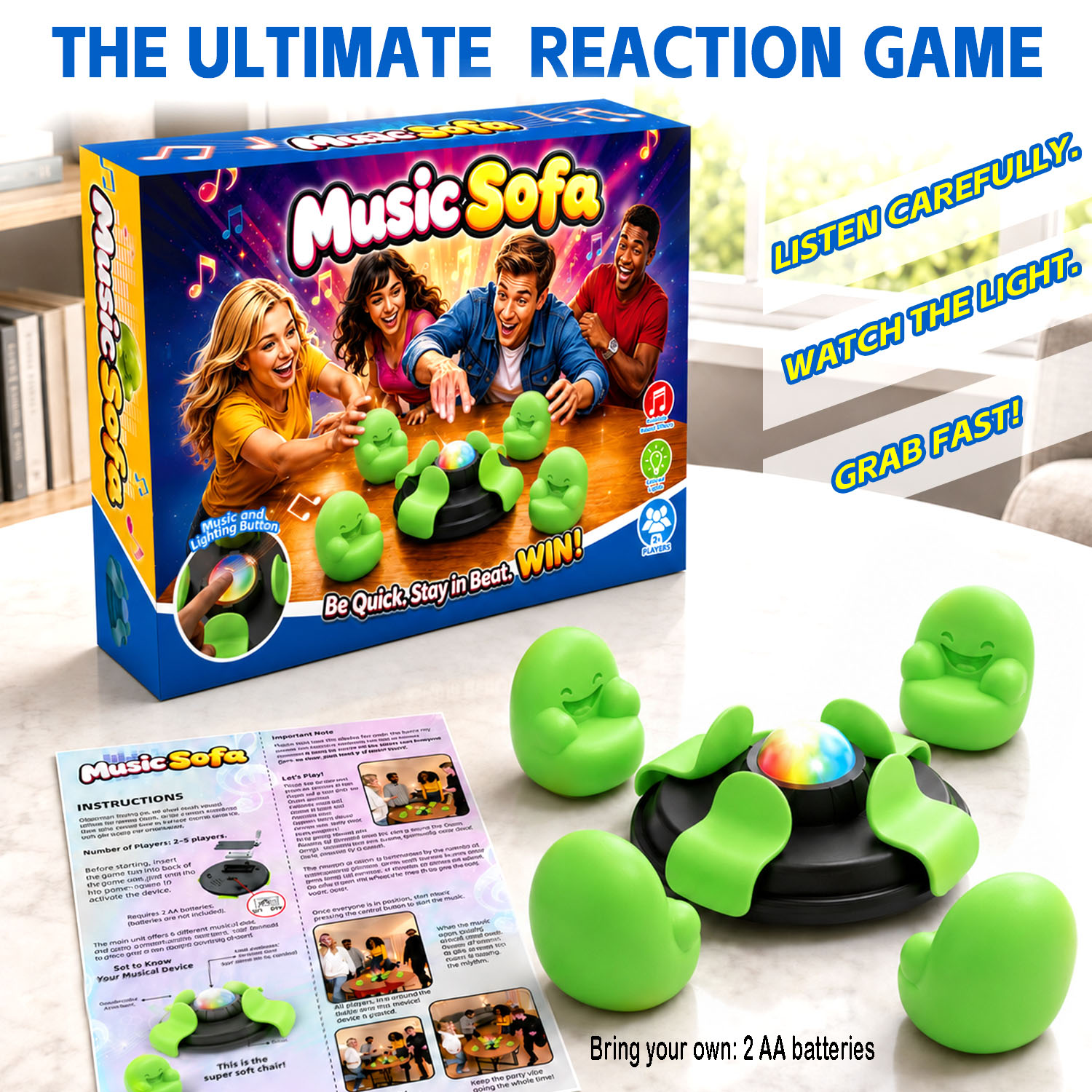 Quick Games Party - Juego de Silla Musical para Niños,