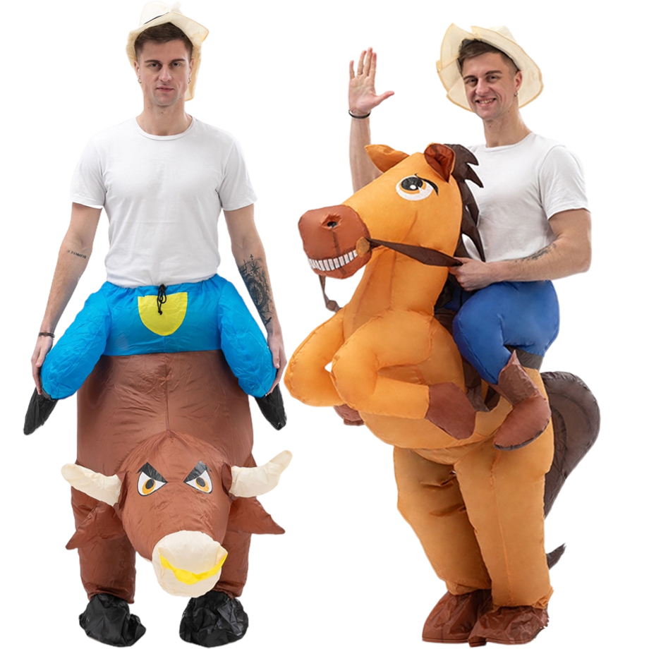 Party Games In Spanish - Divertido disfraz de vaquero inflable para