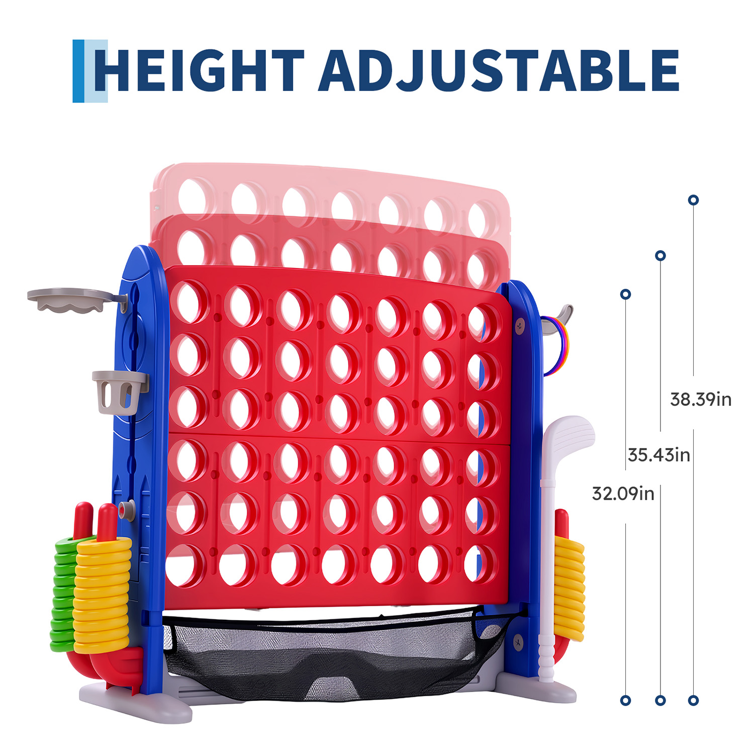 Juego Gigante 4 en 1: Canasta  - Giant Connect Four reseña y precio