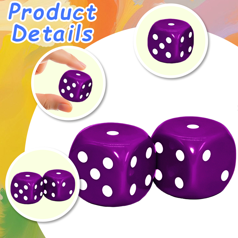 2 dados morados grandes para j - Party Games Groups reseña y precio