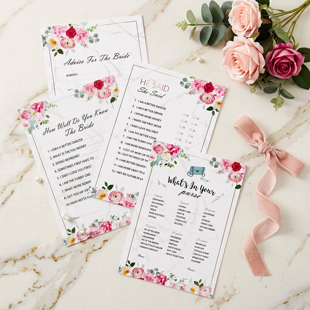 Juego de Tarjetas para Fiesta  - Party Games Bridal Shower reseña y precio