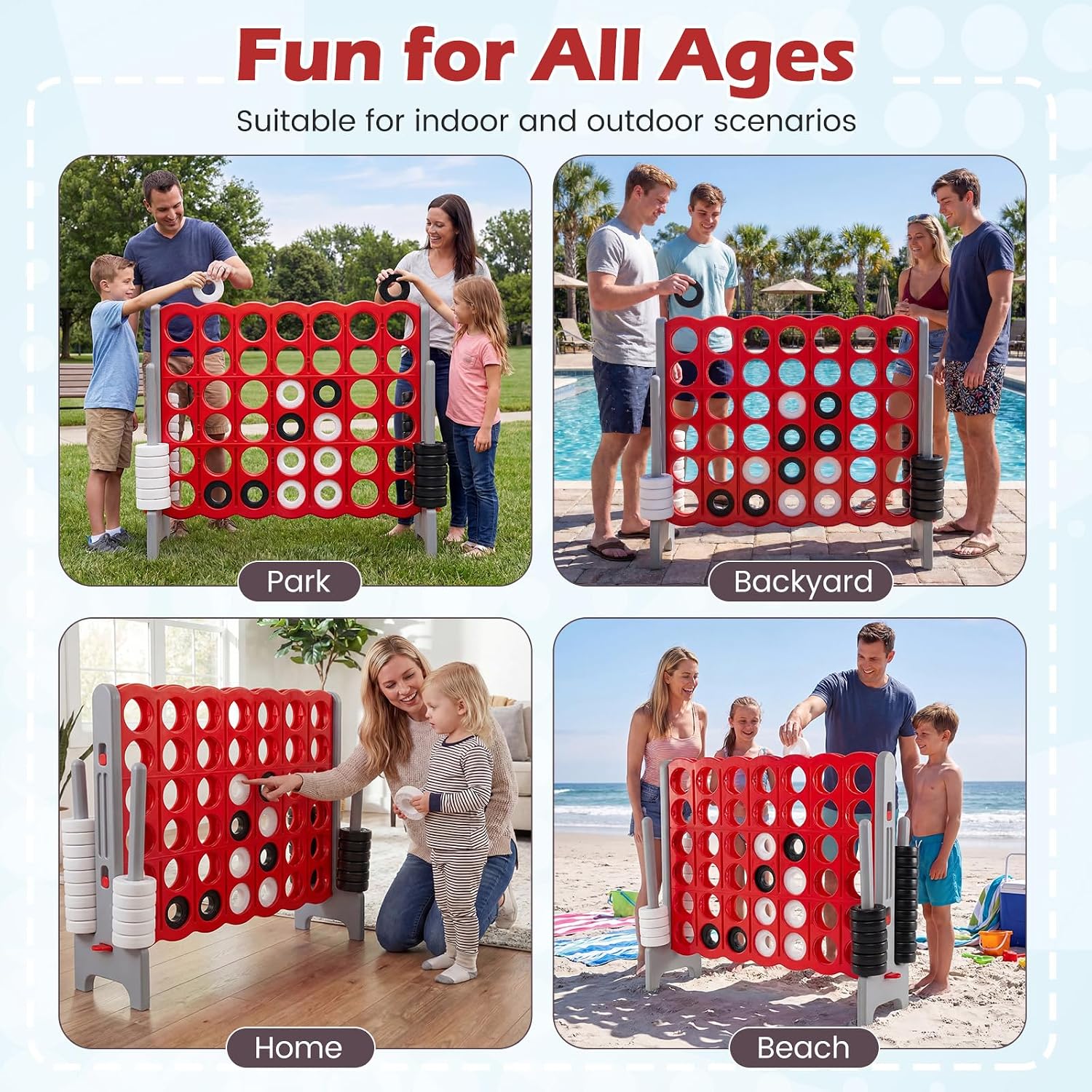 Juego de Jumbo 4-to-Score de 3 - Quick Games Party reseña y precio